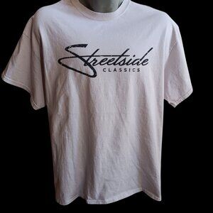 Mens Racer Tee XL Gray 2005 Streetside Classics Auto Dealer 2 Sided T-Shirt